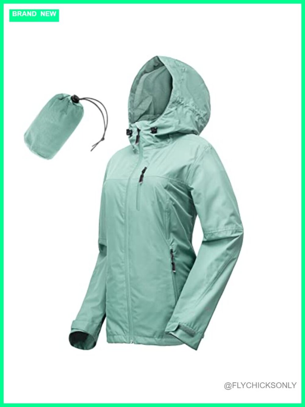 33,000ft Packable Rain Jacket for Women Waterproof Raincoat with Hood